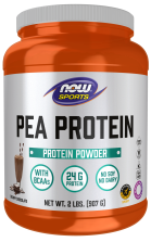 Pea Protein, Creamy Chocolate Powder - 2 lbs. Tub Front