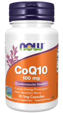 CoQ10 100 mg with Hawthorn Berry - 30 Veg Capsules Bottle Front