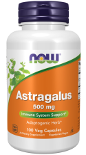 Astragalus 500 mg - 100 Veg Capsules Bottle Front