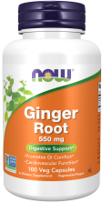 Ginger Root 550 mg - 100 Veg Capsules Bottle Front