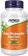 Saw Palmetto Berries 550 mg - 100 Veg Capsules Bottle Front