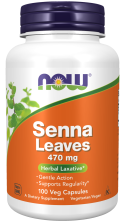 Senna Leaves 470 mg - 100 Veg Capsules Bottle Front