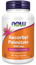 Ascorbyl Palmitate 500 mg - 100 Veg Capsules Bottle Front