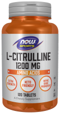 L-Citrulline, Extra Strength 1200 mg - 120 Tablets Bottle Front
