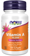 Vitamin A 10,000 IU - 100 Softgels Bottle Front