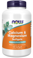 Calcium & Magnesium - 120 Softgels Bottle Front