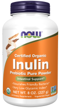 Inulin Prebiotic Pure Powder, Organic - 8 oz. Bottle Right