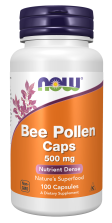 Bee Pollen 500 mg - 100 Capsules Bottle Front