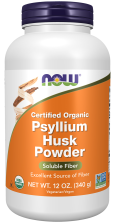 Psyllium Husk Powder, Organic - 12 oz. Bottle Front