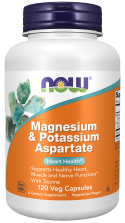 Magnesium & Potassium Aspartate - 120 Veg Capsules Bottle Front