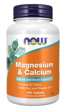 Magnesium & Calcium - 100 Tablets Bottle Front