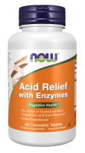 Acid Relief with Enzymes - 60 Chewables Bottle front