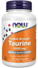 Taurine, Double Strength 1000 mg - 100 Veg Capsules Bottle Front