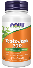 TestoJack 200™ Extra Strength - 60 Veg Capsules Bottle Front