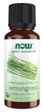 Lemongrass Oil, Organic - 1 fl. oz. Bottle Front