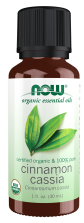 Cinnamon Cassia Oil, Organic Bottle Front