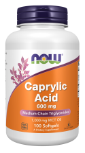 Caprylic Acid 600 mg - 100 Softgels Bottle Front