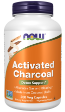 Activated Charcoal 200 Veg Capsules Bottle Front