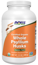 Whole Psyllium Husks, Organic - 12 oz. Bottle Front