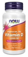 Vitamin D 1000 IU Dry - 120 Veg Capsules Bottle Front