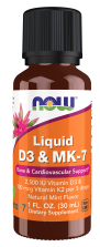 Liquid D-3 & MK-7 - 1 fl. oz. Bottle Front