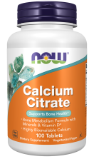 Calcium Citrate - 100 Tablets Bottle Front
