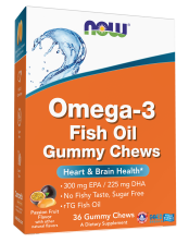 Omega-3 Fish Oil - 36 Gummy Chews Box Front