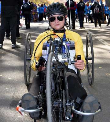 Devann Murphy on handcycle