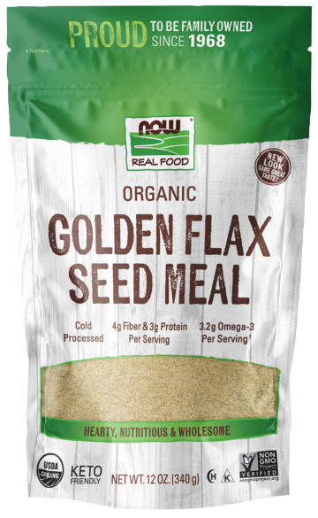 Golden Flax Seed Meal, Organic - 12 oz. Bag