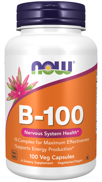 Vitamin B-100 - 100 Veg Capsules Bottle Front