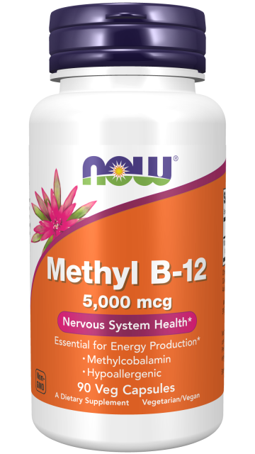 Methyl B-12 5000 mcg - 90 Veg Capsules bottle front