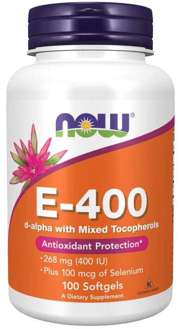 Vitamin E-400 IU - 100 Softgels Bottle Front