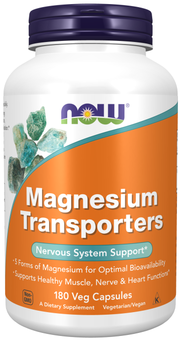Magnesium Transporters - 180 Veg Capsules Bottle Front