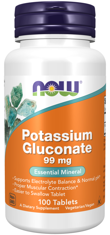 Potassium Gluconate 99 mg Vegetarian - 100 Tablets Bottle Front