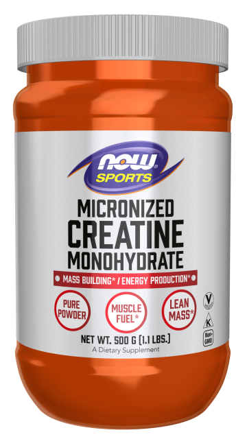 Creatine Monohydrate, Micronized Powder - 1.1 lbs. (500 g) Bottle Front