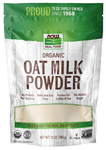 Oat Milk Powder, Organic - 12 oz. Bag Front