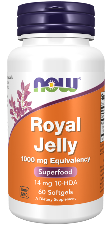 Royal Jelly 1000 mg - 60 Softgels Bottle Front