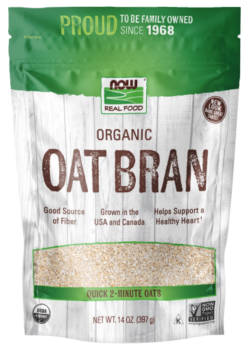 Oat Bran, Organic - 14 oz Bag Front