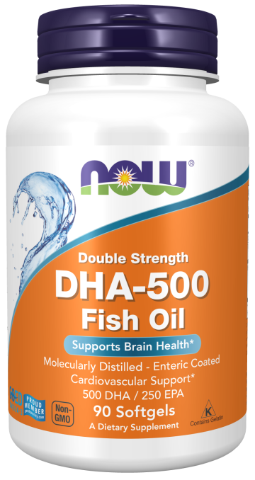 DHA-500, Double Strength - 90 Softgels Bottle Front