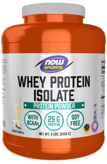 Whey Protein Isolate, Creamy Vanilla Powder - 5 lbs. Bottle Front