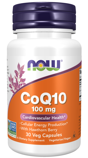 CoQ10 100 mg with Hawthorn Berry - 30 Veg Capsules Bottle Front