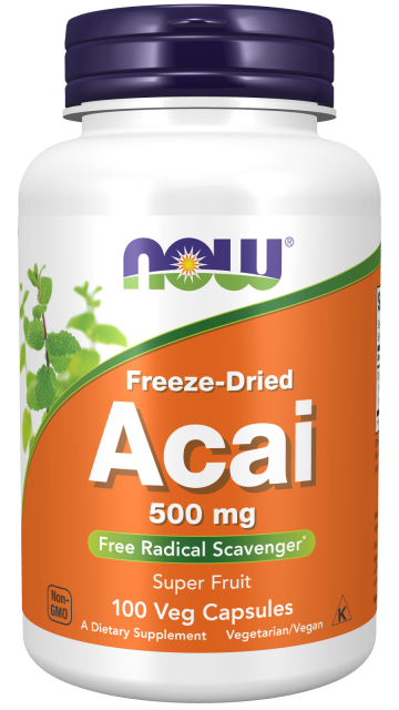 Acai 500 mg - 100 Veg Capsules Bottle Front