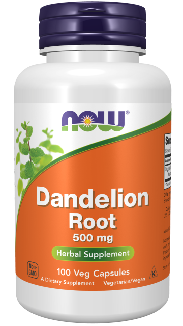 Dandelion Root 500 mg - 100 Veg Capsules Bottle Front
