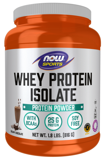 Whey Protein Isolate, Creamy Chocolate Powder - 1.8 lbs. Bottle Front
