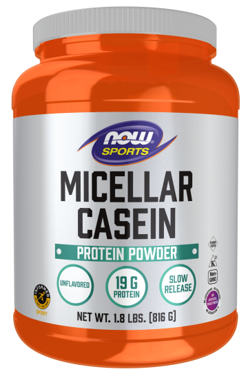 Micellar Casein, Unflavored Powder - 1.8 lbs. Bottle Front
