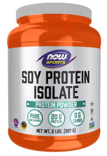 Soy Protein Isolate, Unflavored Powder - 2 lbs. Bottle Front