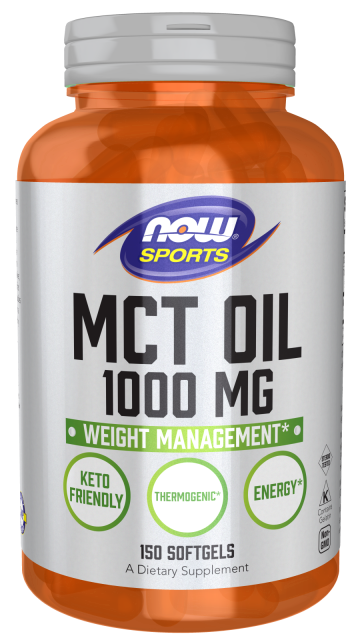 MCT Oil 1000 mg - 150 Softgels Bottle Front