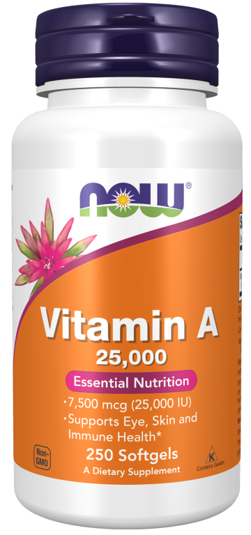  Vitamin A 25,000 - 250 Softgels Bottle Front
