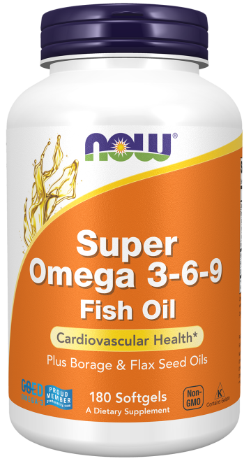 Super Omega 3-6-9 1200 mg - 180 Softgels Bottle Front