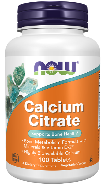 Calcium Citrate - 100 Tablets Bottle Front